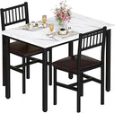 3-Piece Dining Table Set for 2 – Small Kitchen Table with 2 Stools