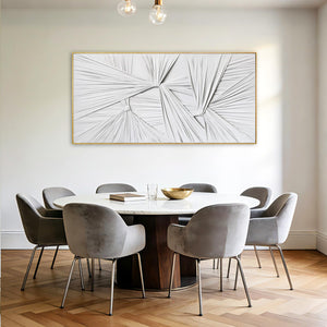 Textured Abstract Canvas Wall Art – Sculptural Minimalist Framed Painting
