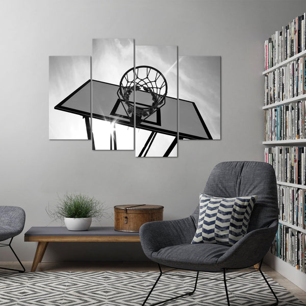 Basketball Canvas Wall Art – 4-Panel Set 32"x48"