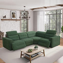 L-Shaped Power Recliner Sectional Sofa with Storage Console & USB Ports