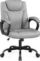 Executive PU Leather Office Chair with Adjustable Height & 360° Swivel