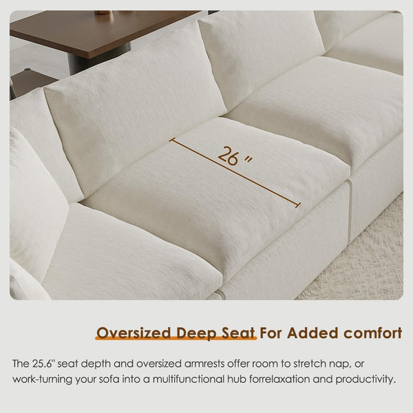 130" Oversized Modular Sectional Sofa