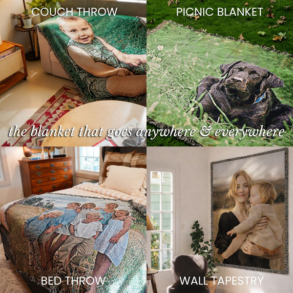 Woven Photo Blanket – Custom Picture Throw