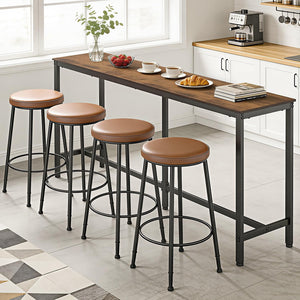 Industrial Bar Height Pub Table with Metal Frame