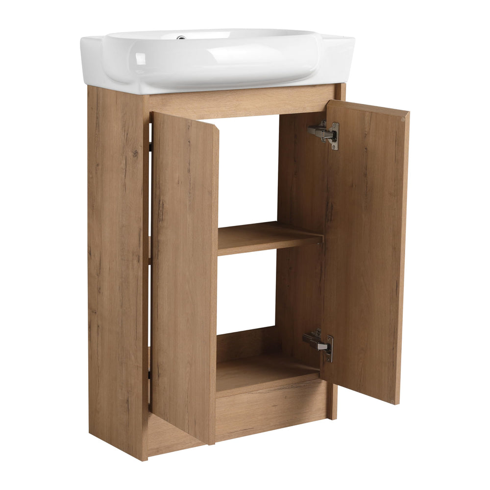 23-Inch Freestanding Bathroom Vanity with Ceramic Sink