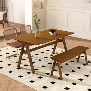 Solid Wood Dining Bench 47"