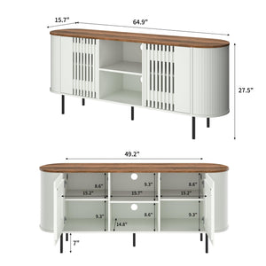 Modern TV Stand for TVs Up to 75" with Adjustable Shelves