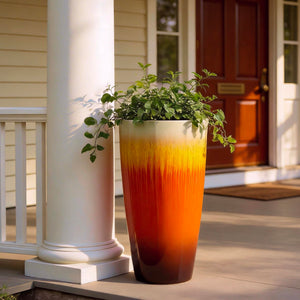 21-Inch Tall Planter Set of 2 – Indoor & Outdoor Large Plant Pots