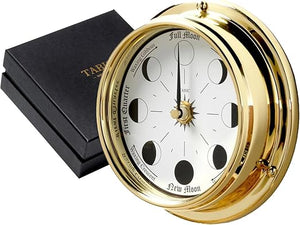 Handmade Moon Phase Wall Clock – Chrome Plated with Mirrored Backdrop
