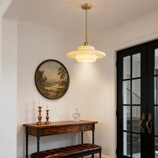 Mid-Century Modern Glass Pendant Light