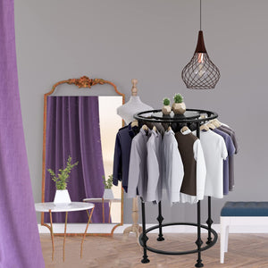 Round Rotating Garment Rack with Topper