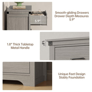 5-Drawer Dresser Chest with Wood Tabletop