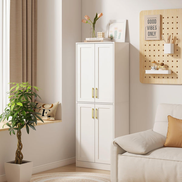 Tall Storage Cabinet with Doors & Adjustable Shelves