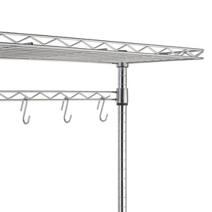 Kitchen Baker's Rack with Wood Countertop & Wire Shelves