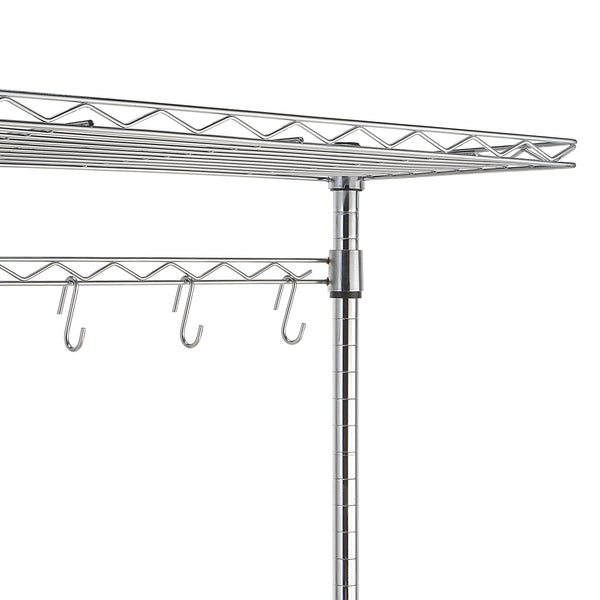 Kitchen Baker's Rack with Wood Countertop & Wire Shelves