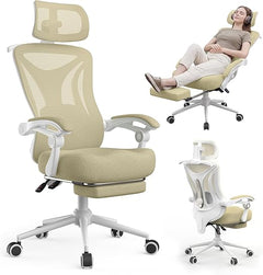 Ergonomic Office Chair with Footrest & Reclining Mesh Back