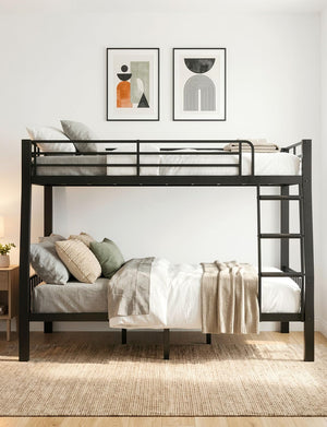 Full XL Over Queen Bunk Bed – Heavy Duty Metal Frame