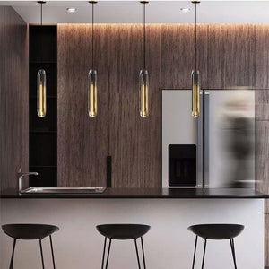 Smoke Gray Crystal Pendant Light for Kitchen Island