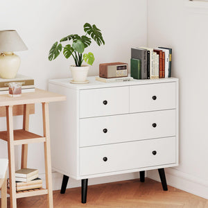 4-Drawer Chest Storage Cabinet with Anti-Tipping Device