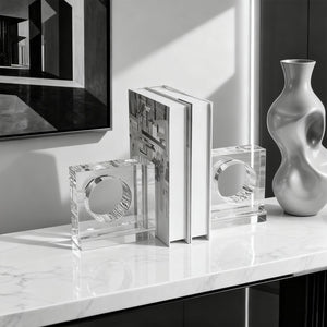 Crystal Bookends Square – 1 Pair