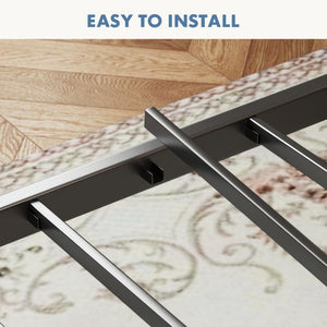 Metal Platform Bed Frame with Headboard and Footboard