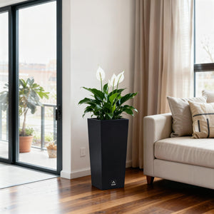 30 Inch Tall Outdoor Indoor Planter – Weather Resistant with Drainage Holes