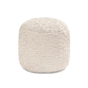 Round Pouf Ottoman Footrest – Cotton Polyester Floor Seating