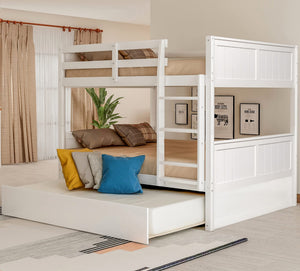 Full Over Full Bunk Bed with Trundle & Ladder