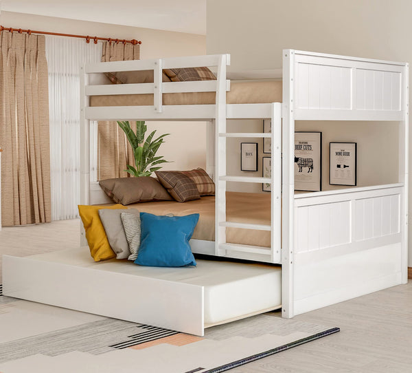 Full Over Full Bunk Bed with Trundle & Ladder