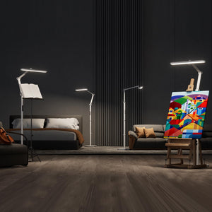 Dimmable LED Floor Lamp with Swivel Arm