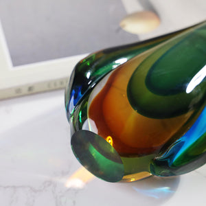 Handmade Murano Glass Cube Sculpture – Extra Large Art Decor