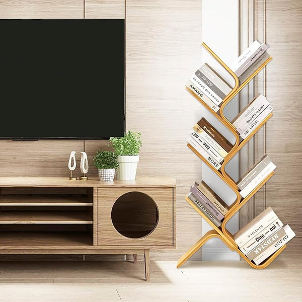 8-Tier Bamboo Tree Bookshelf