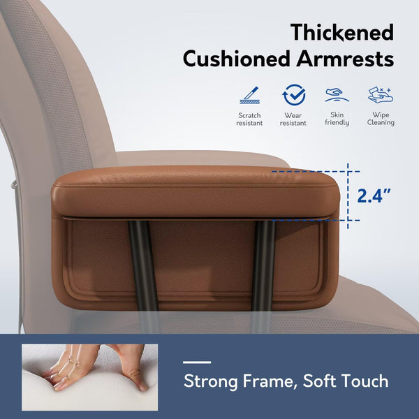 Executive Office Chair Big and Tall 500LBS Reclining with Footrest