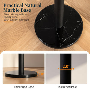 Freestanding Coat Rack with Marble Base & 12 Hooks