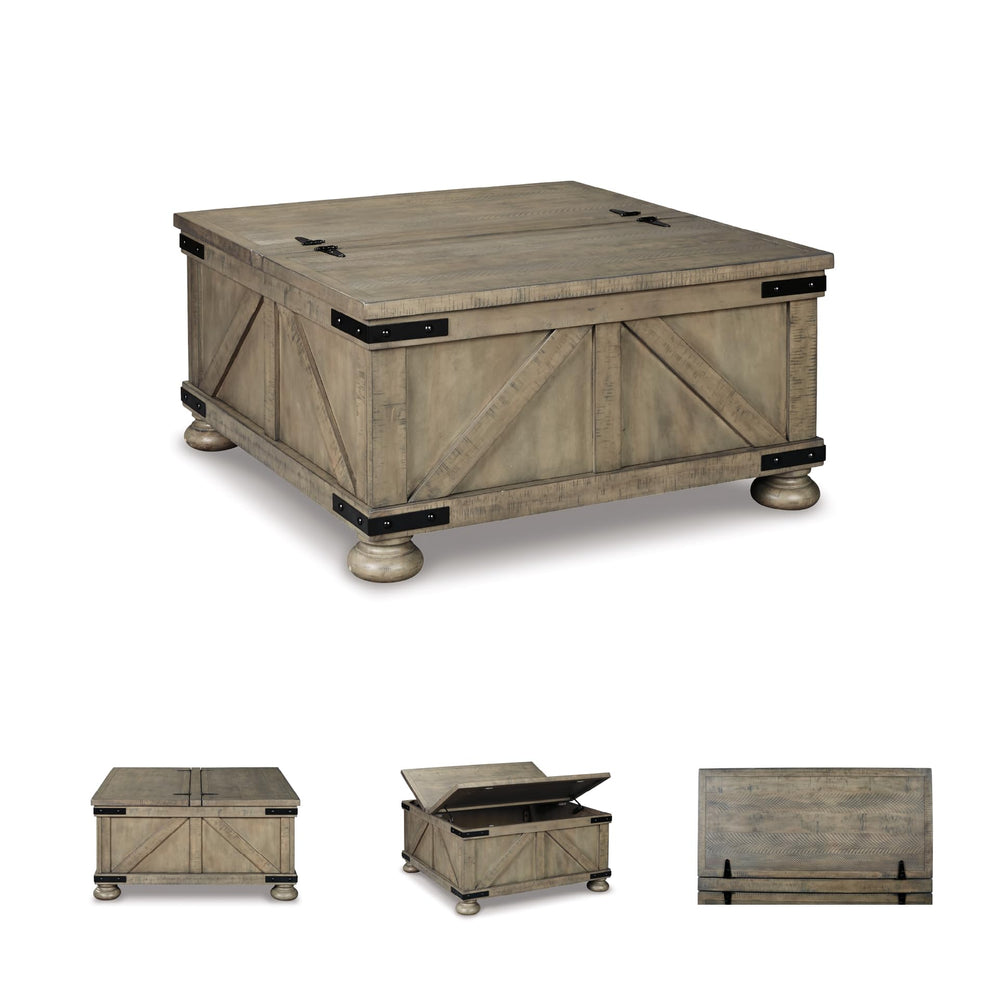 Farmhouse Square Lift-Top Coffee Table with Storage
