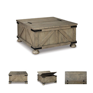 Farmhouse Square Lift-Top Coffee Table with Storage