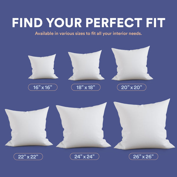 Goose Down Throw Pillow Insert – Square Decorative Pillow