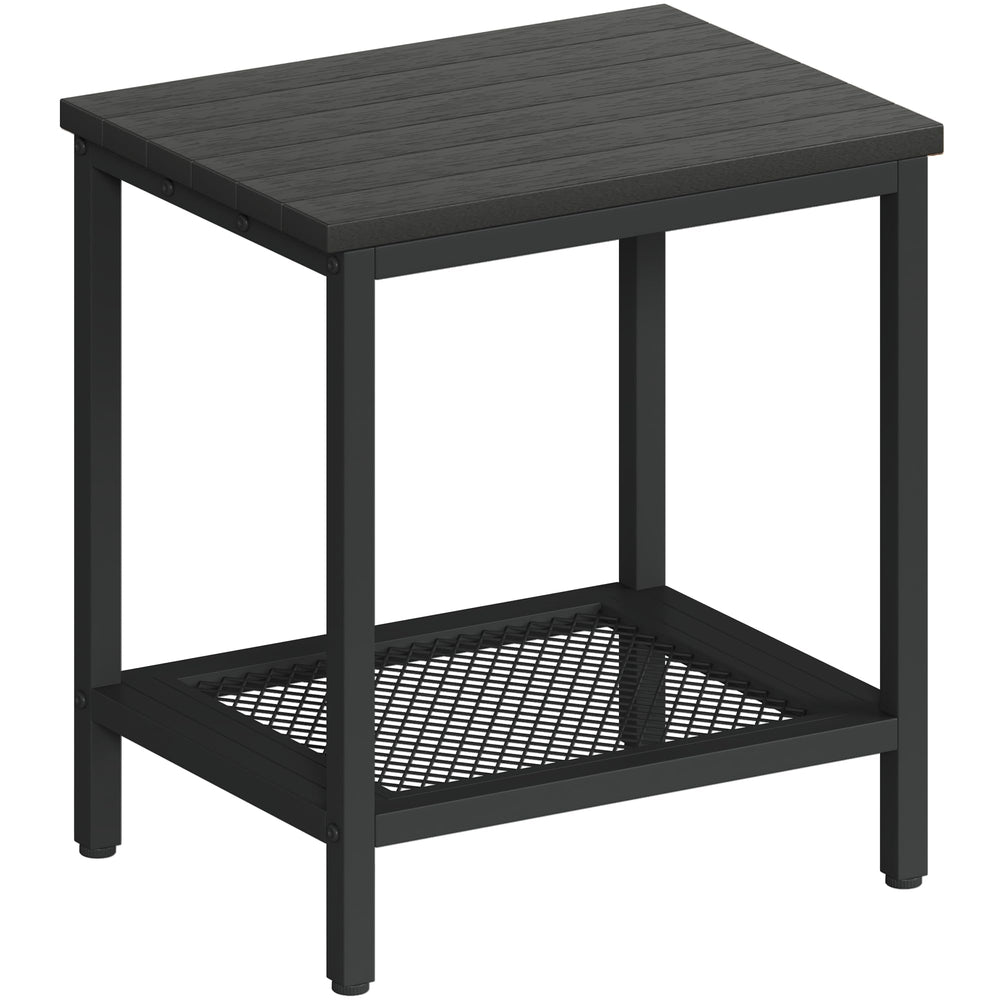 2-Tier Outdoor Side Table with Storage