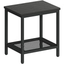 2-Tier Outdoor Side Table with Storage