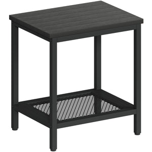 2-Tier Outdoor Side Table with Storage