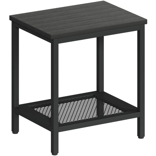 2-Tier Outdoor Side Table with Storage