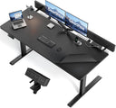 Electric Standing Desk 60x30 with Flip-Top Cable Management & Dual-Beam Frame