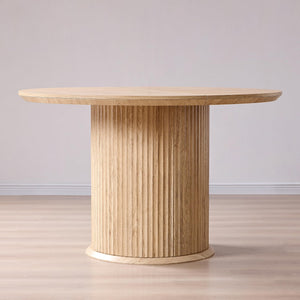 47" Round Fluted Pedestal Dining Table