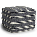 Square Woven Polyester Indoor & Outdoor Pouf – Water Resistant
