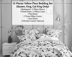 Floral Bed in a Bag Set – Yellow Fleur Botanical Tulips (12-Piece)