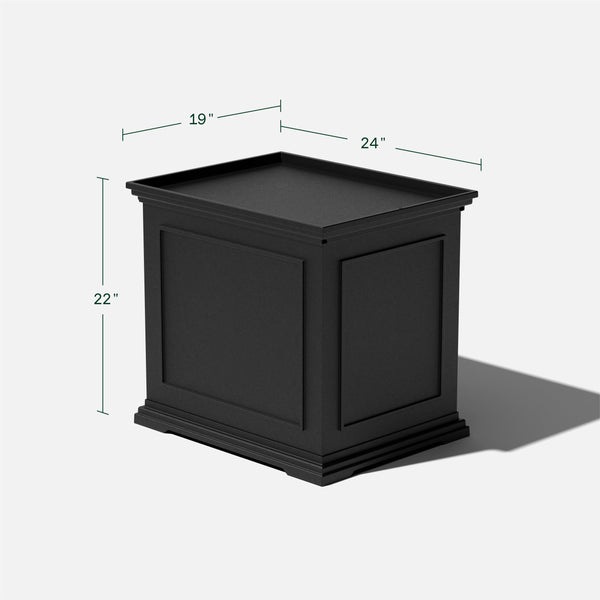 2-in-1 Outdoor Side Table with Storage Tray