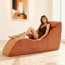 Ergonomic Yoga Chaise Lounge Chair with Headrest