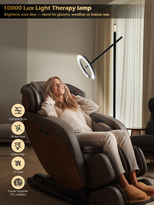10000 Lux Smart Floor Light Therapy Lamp