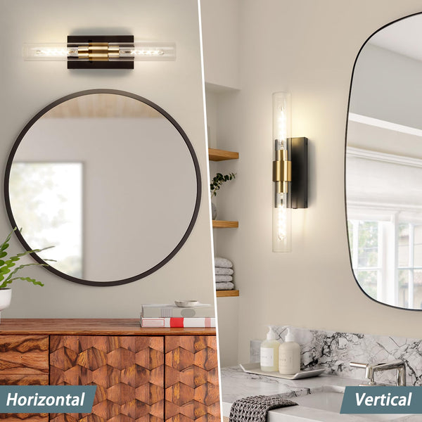 Rechargeable Battery Wall Sconce Set of 2 with Remote Control
