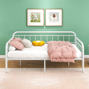Metal Daybed Frame Twin Size – Heavy Duty Slats, Sofa Bed Platform